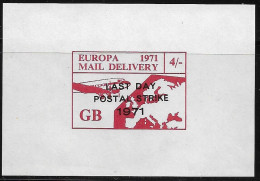 1971 Great Britain British Postal Strike 1971  ** MNH ** Europa Mail Delivery GB 4L ** Ovp. Last Day Postal Strike - Local Issues