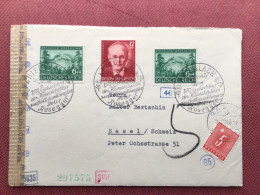 ALLEMAGNE Lettre WUTTENBERG Pour BÂLE 1943 RARE - Enveloppes