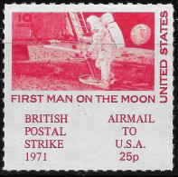 1971 Great Britain British Postal Strike 1971  ** MNH ** Airmail To USA 25p ** - Emissione Locali