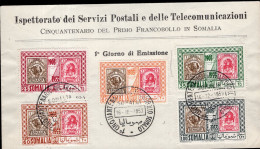 Somalia A.F.I.S. (1953) - Cinquantenario Del Primo Francobollo Di Somalia FDC - Somalie (AFIS)