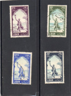 Liban: Année 1951, (ouverture De L'année Touristique) Lot De 4valeurs PA 114/117 Oblitérés - Lebanon