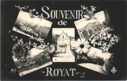 Souvenir De ROYAT. 5 VUES DE LA VILLE + DECOR DE FLEURS. 2 Scans TBE - Saluti Da.../ Gruss Aus...