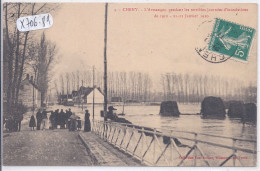 CHENY- L ARMENCON PENDANT LES TERRIBLES JOURNEES D INONDATIONS DE 1910- 21.22 JANVIER 1910 - Cheny