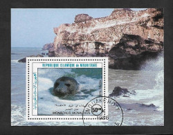 SE)1986 MAURITANIA, WORLD WILDLIFE FUND WWF, THE MEDITERRANEAN MONK SEAL, SS, CTO - Mauritania