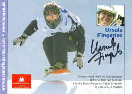 AK Snowboarderin Snowboardcross Ursula Fingerlos Mauterndorf St. Michael Im Lungau Salzburg ÖSV Olympionikin Olympia ÖSV - Handtekening