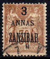 Zanzibar - 1899 -  Tb De France Surch  -  N° 25 -  Oblitéré - Used - Gebraucht