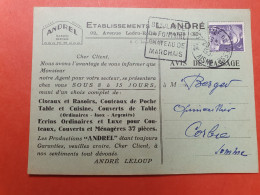 Carte Commerciale De Paris, De Notre Dame De Liesse Pour Corbie  - Ref  3047 - 1921-1960: Periodo Moderno