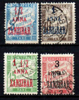 Zanzibar - 1897 -  Tb Taxe Des Colonies Surch  -  N° 1 à 4 -  Oblitéré - Used - Gebraucht