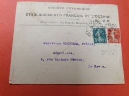 Enveloppe Commerciale De Paris Pour Le Havre En 1911 - Ref  3063 - 1877-1920: Semi-Moderne