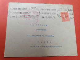 Enveloppe De Elbeuf Pour Paris En 1928 - Ref  3064 - 1921-1960: Periodo Moderno