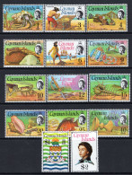 Cayman Islands 1974 Pirates, Treasure, & Marine Life - 1st Wmk. - Complete Set MNH (SG 346-359) - Cayman Islands