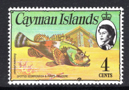 Cayman Islands 1974 Pirates, Treasure, & Marine Life - 1st Wmk. - 4c Scorpionfish & Treasure MNH (SG 348) - Cayman Islands