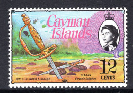 Cayman Islands 1974 Pirates, Treasure, & Marine Life - 1st Wmk. - 12c Sword & Dagger MNH (SG 353) - Cayman Islands