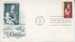 FDC Christmas "Vierge à L'enfant" Obl. Bethehem Le 6 Nov 1967 Sur N° 839 - Covers & Documents