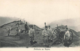 Morcles St. Maurice Armée Suisse Schweizer Armee Artillerie Au Repos 1908 Canons Soldat - Morcles