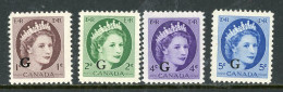 Canada MNH  1955-56 Wilding Portrait - Neufs