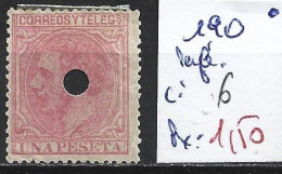 ESPAGNE 190 Perforé Côte 6 € - Used Stamps