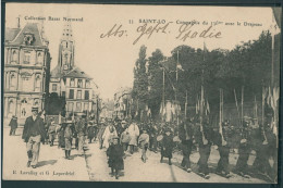 50 SAINT LO - COMPAGNIE DU 136 ème AVEC LE DRAPEAU - 1916 - RARE - Saint Lo