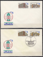 ⁕ Germany DDR 1987 ⁕ "effektiv" - Leipziger Frühjahrsmesse / Postal Stationery ⁕ 2v Unused Cover - Umschläge - Ungebraucht