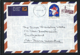 AFRIQUE DU SUD Ca.1988:  LSC De Johannesburg Pour Breitenbach (Suisse) - Cartas & Documentos