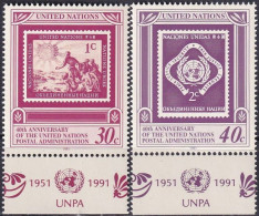 UNO NEW YORK 1991 Mi-Nr. 621/22 TAB ** MNH - Unused Stamps