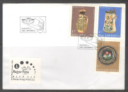 Hungary. 75 Belyngnap. Stamps Sc. B265-B268 On Envelope With 75th Stamps Day Cancellation.   Special Cancellation - Briefe U. Dokumente