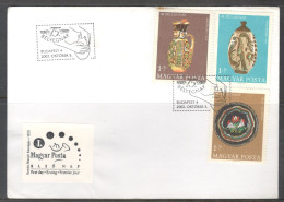 Hungary. 75 Belyngnap. Stamps Sc. B265-B268 On Envelope With 75th Stamps Day Cancellation.   Special Cancellation (3) - Brieven En Documenten