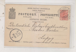 FINLAND  RUSSIA  HELSINKI 1898  Nice Postal Stationery To Germany - Brieven En Documenten