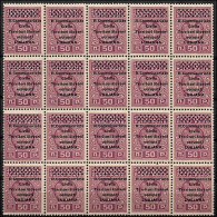 1941 Block Of Twenty Postage Due Stamps With R. Commisariato Civile...MNH - Ljubljana