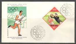 Hungary. The Journey Of The Torch For The XX Munich Olympics 1972. Budapest, 19.08.1972  Special Cancellation - Cartas & Documentos