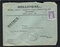 TURQUIE Ca.1941:  LSC De PANGALTI Pour Genève (Suisse) - Storia Postale