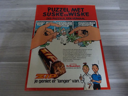 Reclame Uit Oud Magazine Jaren 1977 - Puzzel Met Suske & Wiske - Zes Puzzels, één Verhaal Van Zip Chocolade - Chocolate