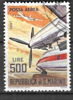 SAN MARINO - 1965 - POSTA AEREA - L.500 (YVERT AV 137- MICHEL 829 - SS PA 149) - Poste Aérienne