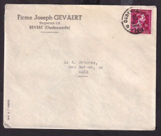 DDFF 221 -- Enveloppe TP Moins 10 % Surch. Locale OUDENAARDE 1946 - Entete Firme Joseph Gevaert à BEVERE - 1946 -10%