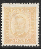 Angra – 1892 King Carlos 5 Réis Mint Stamp Scarce 11 3/4 Perforation Variety - Angra