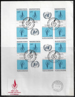 Hungary. FDC Sc. 2565. 30th Anniversary Of The Universal Declaration Of Human Rights. Sheet Of 12 Stamps And 4 Labels - FDC