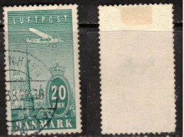 AVION AIR MAIL FLUGPOST DENMARK DANMARK DÄNEMARK  DANEMARK 1934 Mi 219  YT YV Y&T 8 - Luchtpostzegels