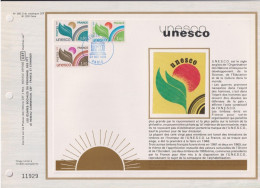 UNESCO Encart Numéroté 1er Jour Paris 23.10.76 N°S50 S51 S52 Catalogue CEF N°407S - Lettres & Documents