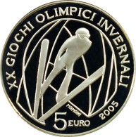 Italia - 5 + 10 Euro 2005 - XX Giochi Olimpici Invernali, Torino 2006 - Salto E Pattinaggio Velocità - KM# 256 + KM# 262 - Italie