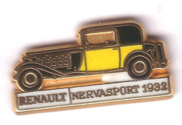 V388 Pin's RENAULT Tacot NERVASPORT 1932 SUPER Qualité Arthus Signé CEP PARIS Achat Immédiat Immédiat - Renault
