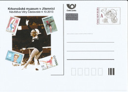 CDV C Czech Republic Vera Caslavska In Jilemnice 2013 Stamps On Stamp - Gymnastique