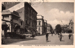 Chambéry - La Place De L'hôtel De Ville - Voiture Automobile Ancienne Auto - Chambery