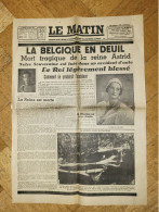 Mort De La Reine Astrid Le Matin 30 Août 1935 - Algemene Informatie