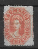 Tasmanie 1 Shilling Rouge Yvert 21 - Nuevos