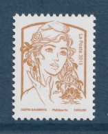 FRANCE 2014 Definitive / Marianne De Ciappa-Kawena / Gold Embossing : Single Stamp UM/MNH - 2013-2018 Marianne De Ciappa-Kawena