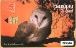 Cyprus - 0509 CY, Tydo Alba (Owl), Bird, 5 £, 20.000ex, 5/09, Used - Zypern