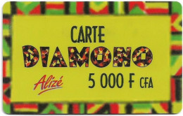 Senegal - Alizé - Carte Diamono (Cn. At Bottom Right), 5.000Fcfa, Used - Sénégal