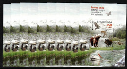 SALE!!! ALBANIA ALBANIE ALBANIEN (2022) EUROPA CEPT 2021 Endangered National Wildlife 10 S/S Souvenir Sheets MNH ** - 2021