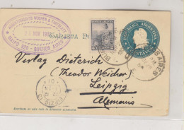 ARGENTINA  BUENOS AIRES 1901 Postal Stationery To Germany - Ganzsachen