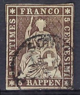 SUISSE Ca.1862:  Le ZNr. 22G Obl. CAD, Aminci - Used Stamps